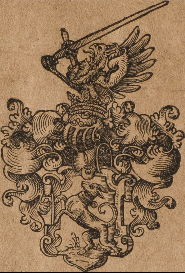 Ο θυρεός του Δάσκαλου των Όπλων των Freifechter, Michael Hundt (1611 μΧ )